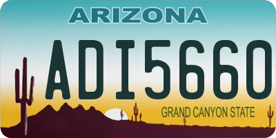 AZ license plate ADI5660
