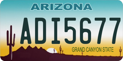 AZ license plate ADI5677