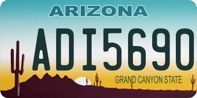 AZ license plate ADI5690