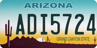 AZ license plate ADI5724
