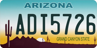 AZ license plate ADI5726