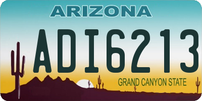 AZ license plate ADI6213