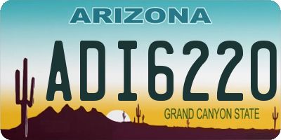 AZ license plate ADI6220