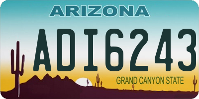 AZ license plate ADI6243
