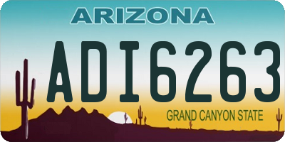 AZ license plate ADI6263