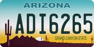 AZ license plate ADI6265