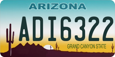 AZ license plate ADI6322