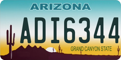 AZ license plate ADI6344