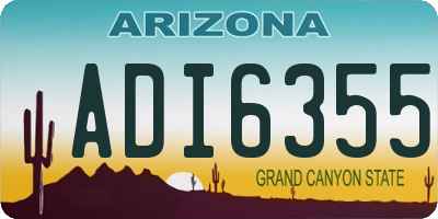 AZ license plate ADI6355