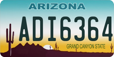 AZ license plate ADI6364