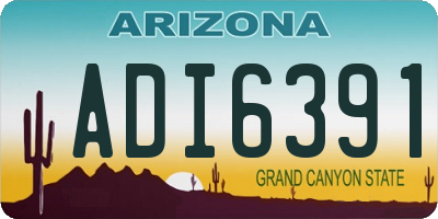 AZ license plate ADI6391