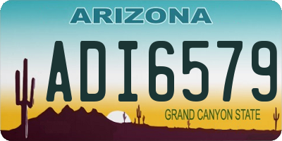 AZ license plate ADI6579