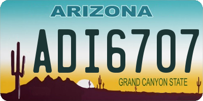 AZ license plate ADI6707