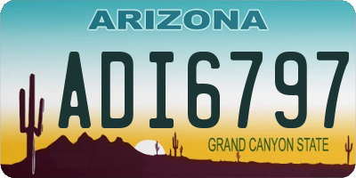 AZ license plate ADI6797