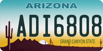AZ license plate ADI6808