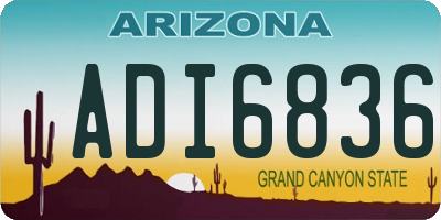 AZ license plate ADI6836