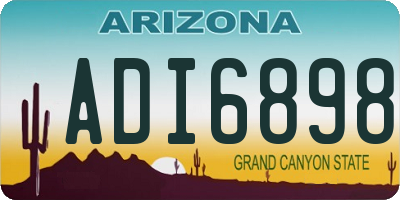 AZ license plate ADI6898