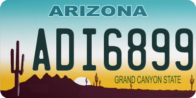 AZ license plate ADI6899