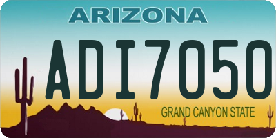 AZ license plate ADI7050
