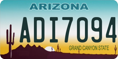 AZ license plate ADI7094