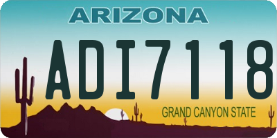 AZ license plate ADI7118