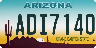 AZ license plate ADI7140