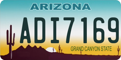 AZ license plate ADI7169
