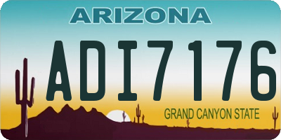 AZ license plate ADI7176