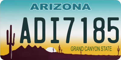 AZ license plate ADI7185