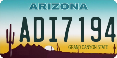 AZ license plate ADI7194