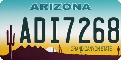AZ license plate ADI7268