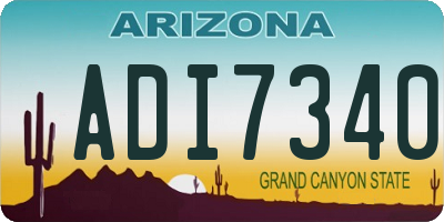 AZ license plate ADI7340