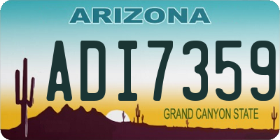 AZ license plate ADI7359