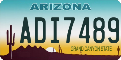 AZ license plate ADI7489