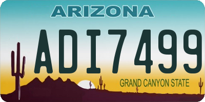 AZ license plate ADI7499