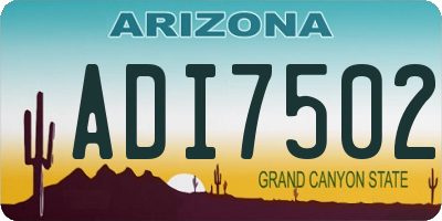 AZ license plate ADI7502