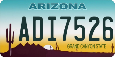 AZ license plate ADI7526