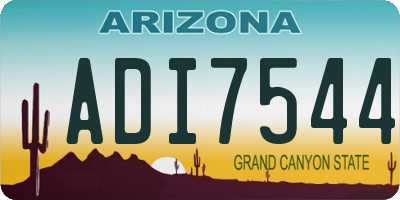 AZ license plate ADI7544
