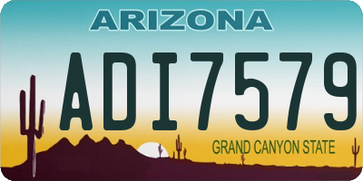 AZ license plate ADI7579
