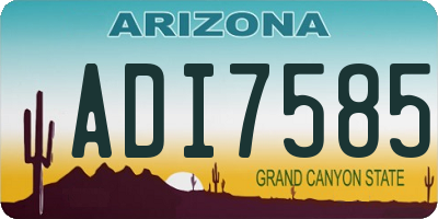AZ license plate ADI7585