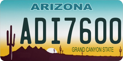 AZ license plate ADI7600