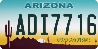 AZ license plate ADI7716