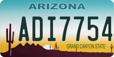 AZ license plate ADI7754