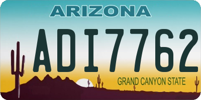 AZ license plate ADI7762