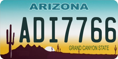 AZ license plate ADI7766