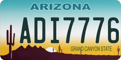 AZ license plate ADI7776