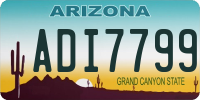 AZ license plate ADI7799