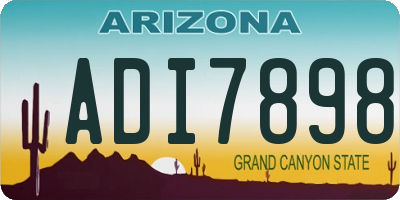 AZ license plate ADI7898
