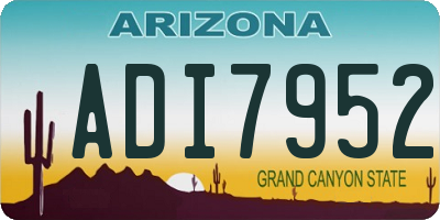 AZ license plate ADI7952