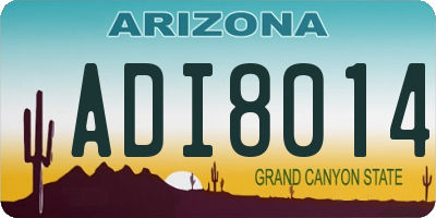 AZ license plate ADI8014